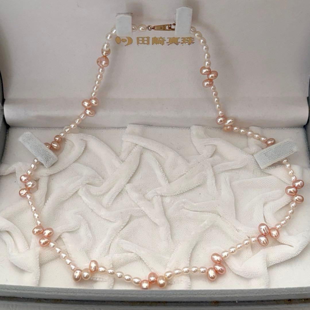 393 タサキ K18 パール ネックレス 全長約47.5cm