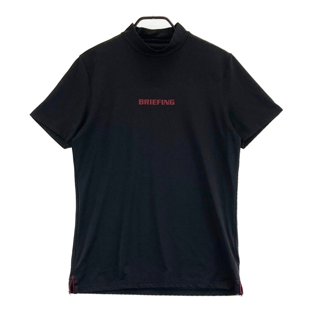 サイズ M GOLF ブリーフィング ハイネック 半袖インナーTシャツ ブラック系 ゴルフウェア メンズ ストスト