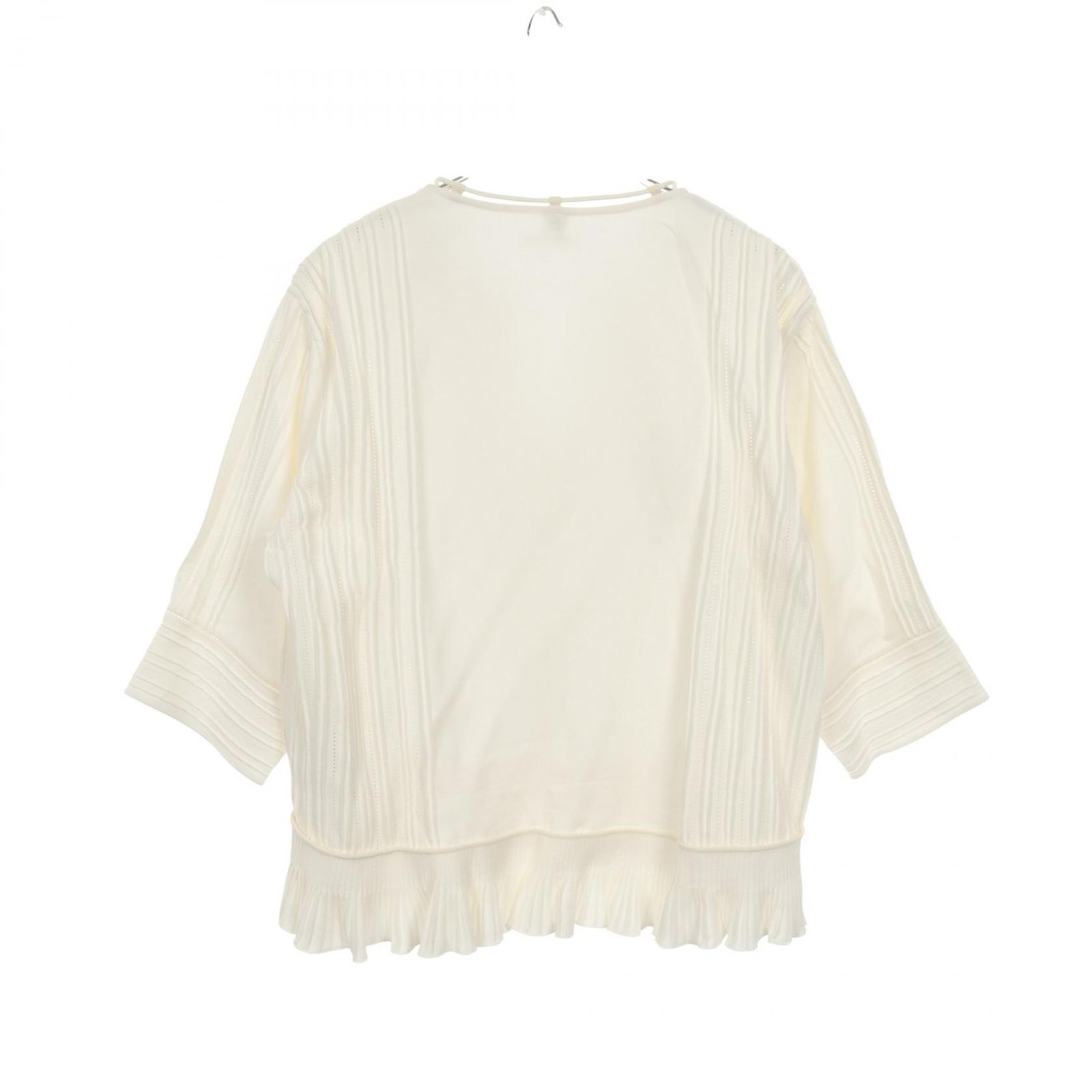 エルメス HERMES ブラウス ホワイト シルク コットン レディース B