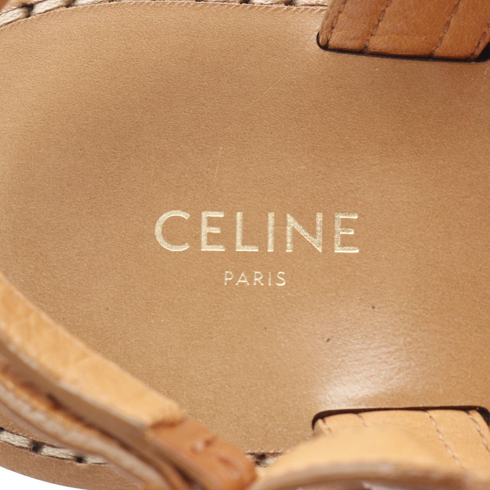 【美品】CELINE トリオンフ ブラウン レザー サンダル 楽天市場】セリーヌ CELINE サンダル ブラウン レディース 大きい