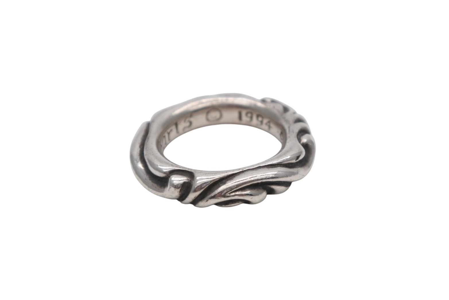 CHROME HEARTS クロムハーツ スクロールバンド リング1994刻印 CHROME HEARTS クロムハーツ スクロールバンド リング 指輪 サイズ19号