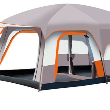 アウトドアキャンプ用大型テント 5-8人用 折りたたみ オールシーズン対応