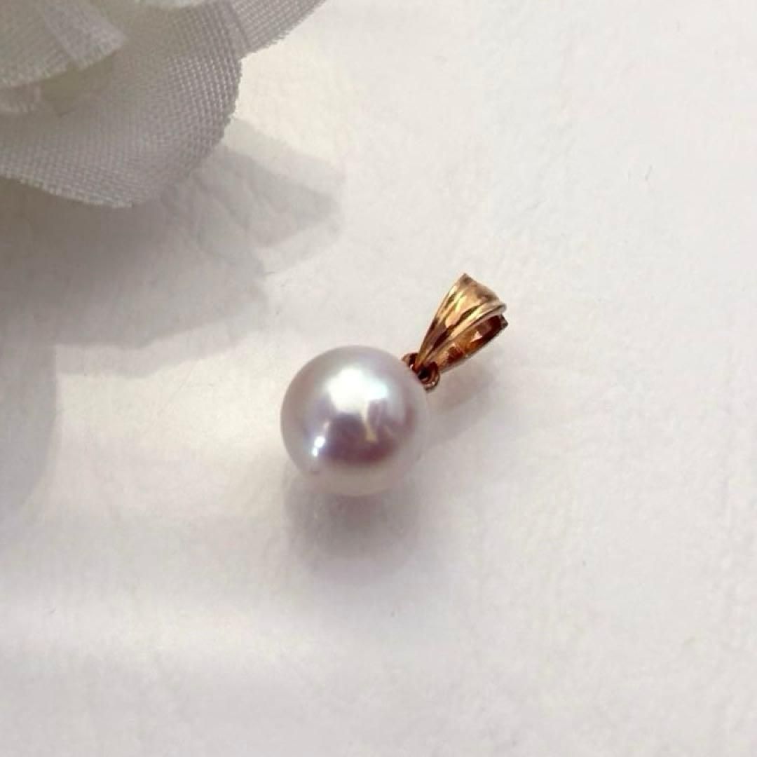 258 タサキ K14 パール 約7.7mm ネックレストップ