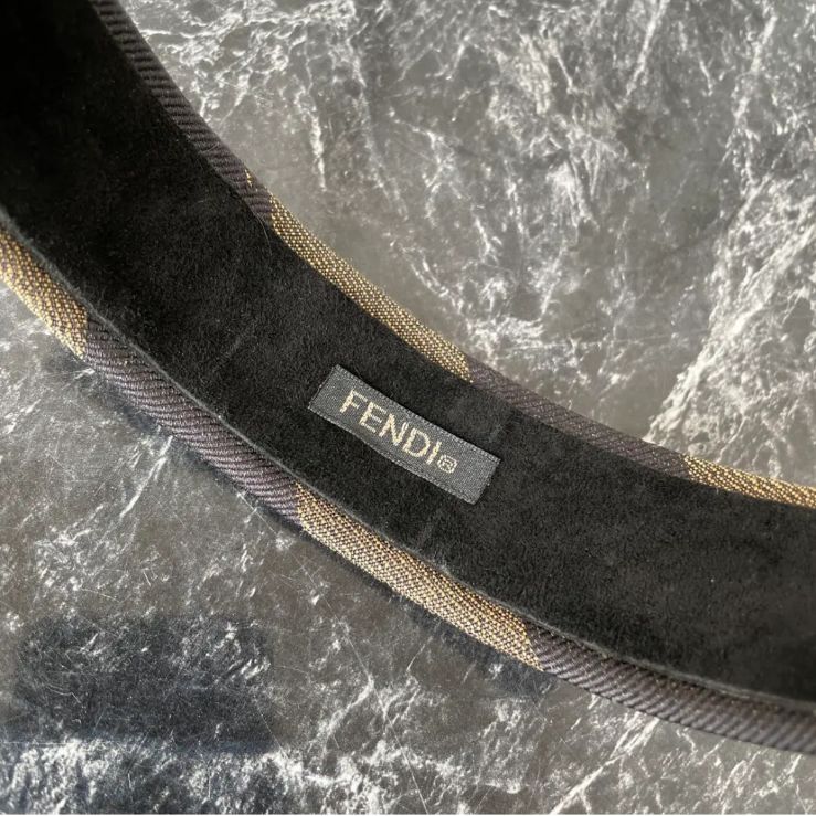 FENDI フェンディ カチューシャ ペカン 太め ヴィンテージ ヘア