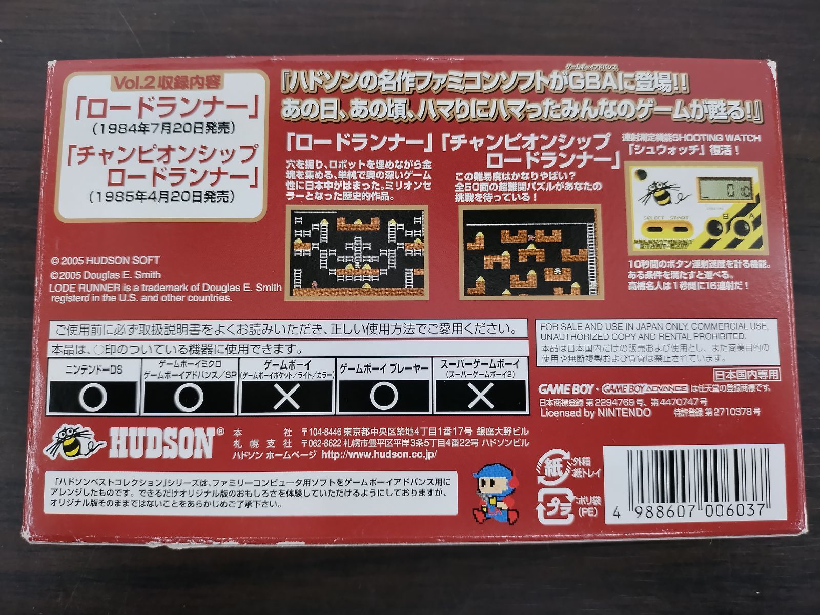 GBAソフト ロードランナー ハドソンベスト Vol.2 50-57