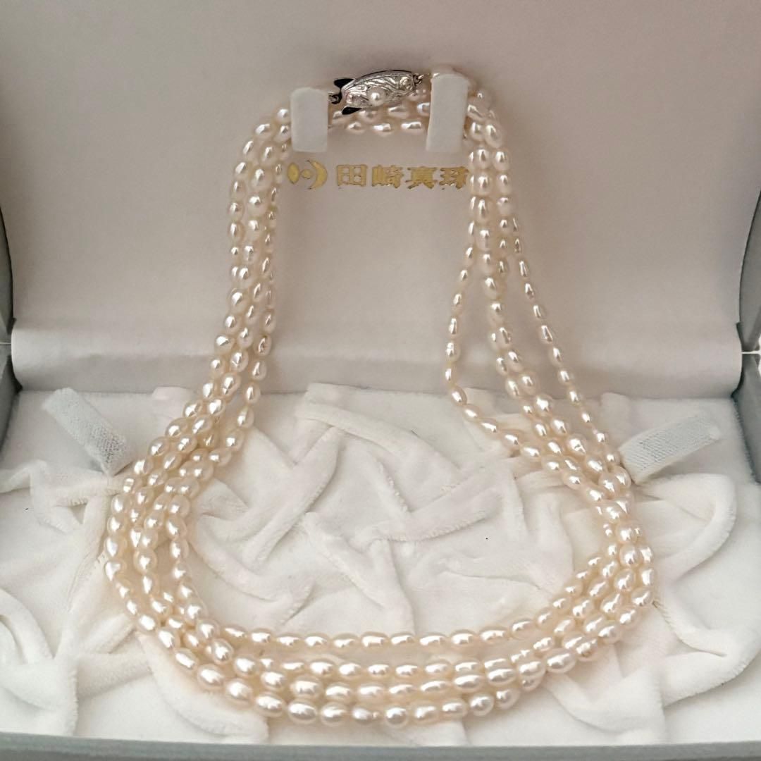 219 タサキ シルバー パール 約163cm ロングネックレス