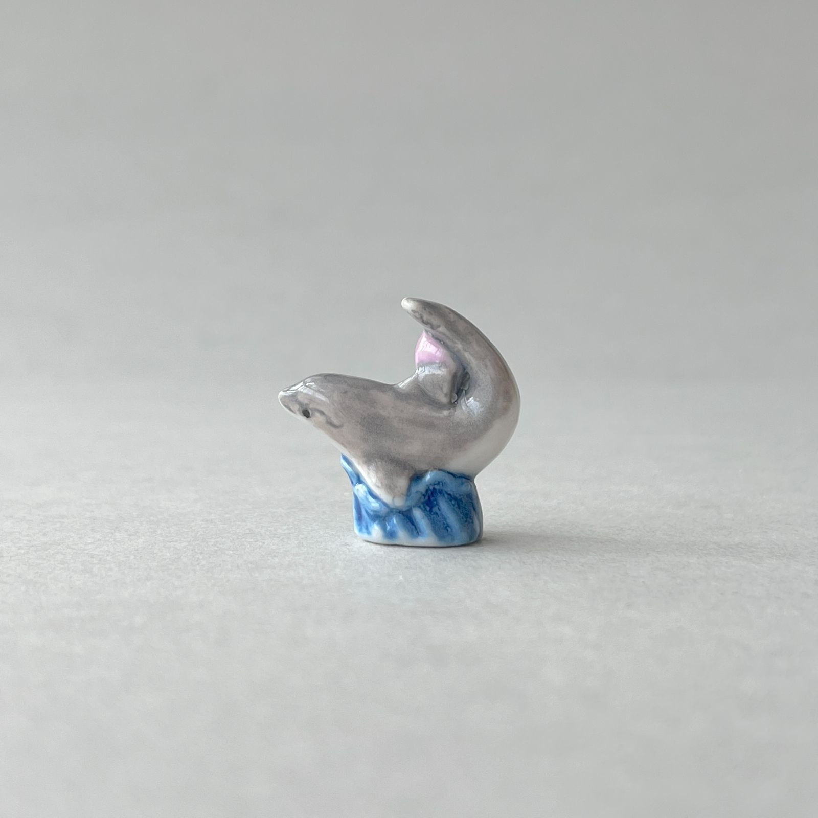 フェーヴ イルカとボール〈パープル〉 フランス フェーブ ミニチュア