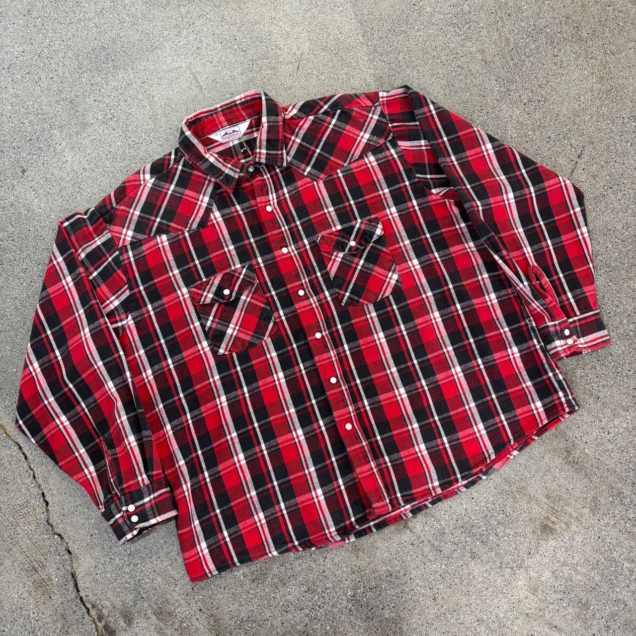 Dakota 80s Heavy Flannel Shirt L Western