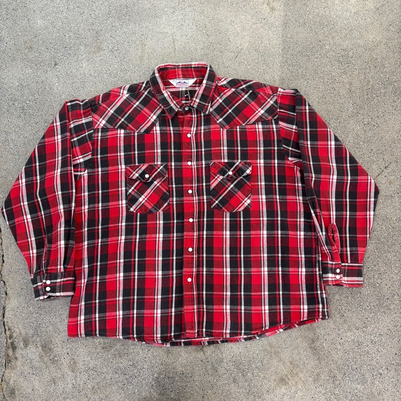 Dakota 80s Heavy Flannel Shirt L Western