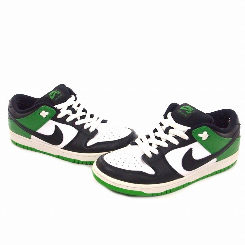 ナイキ エスビー NIKE SB Dunk Low Pro Black and Classic Green スニーカー シューズ US9.5 27.5㎝ ブラック グリーン ホワイト BQ6817 302