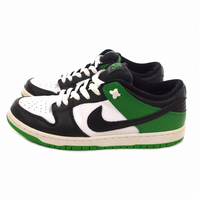 ナイキ エスビー NIKE SB Dunk Low Pro Black and Classic Green スニーカー シューズ US 9.5 27.5㎝ ブラック グリーン ホワイト BQ 6817 302