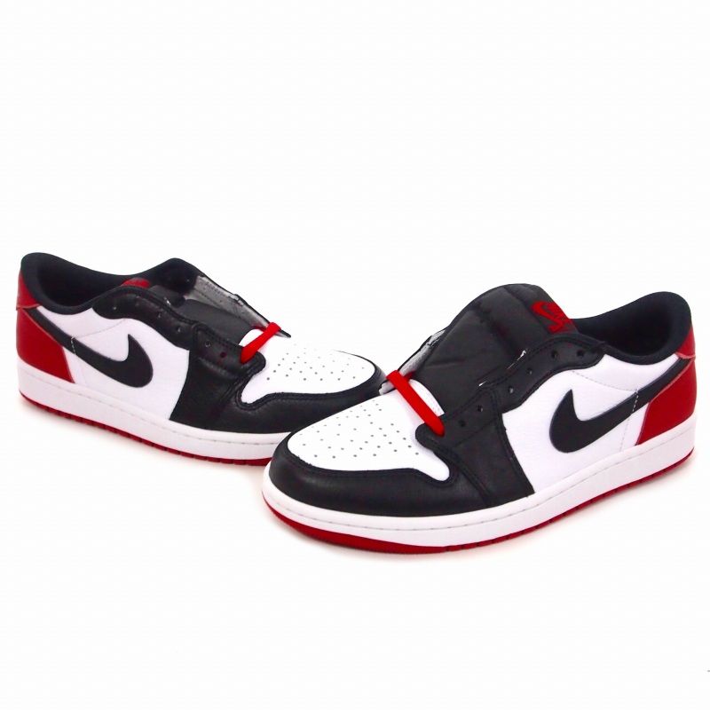 ナイキ NIKE Air Jordan 1 Retro Low OG Black Toe スニーカー シューズ US9.5 27.5㎝ ブラック レッド ホワイト CZ0790 106