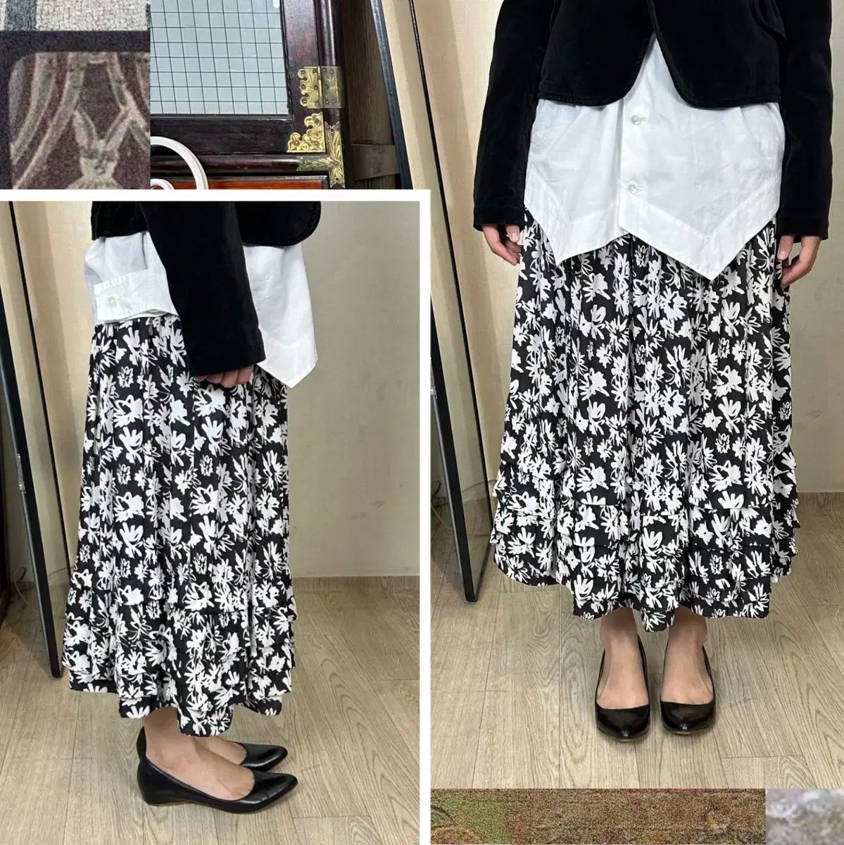 COMME des GARCONS コム デ ギャルソン AD2018 バンデッド フリル スカート