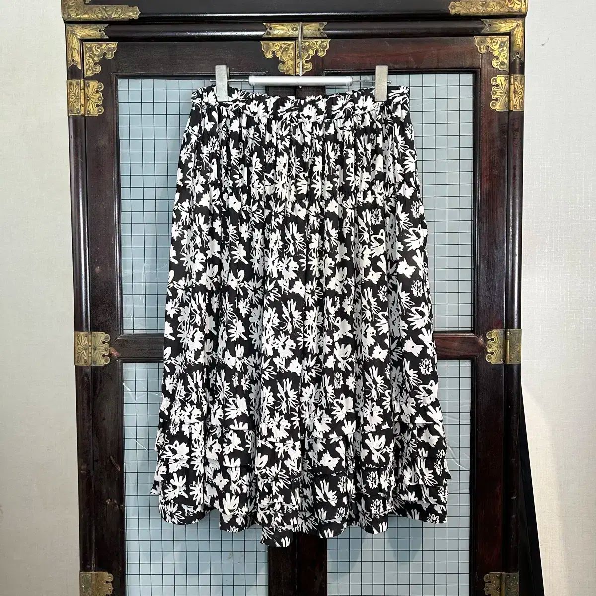 COMME des GARCONS コム デ ギャルソン AD2018 バンデッド フリル スカート GULLKHAN_COM