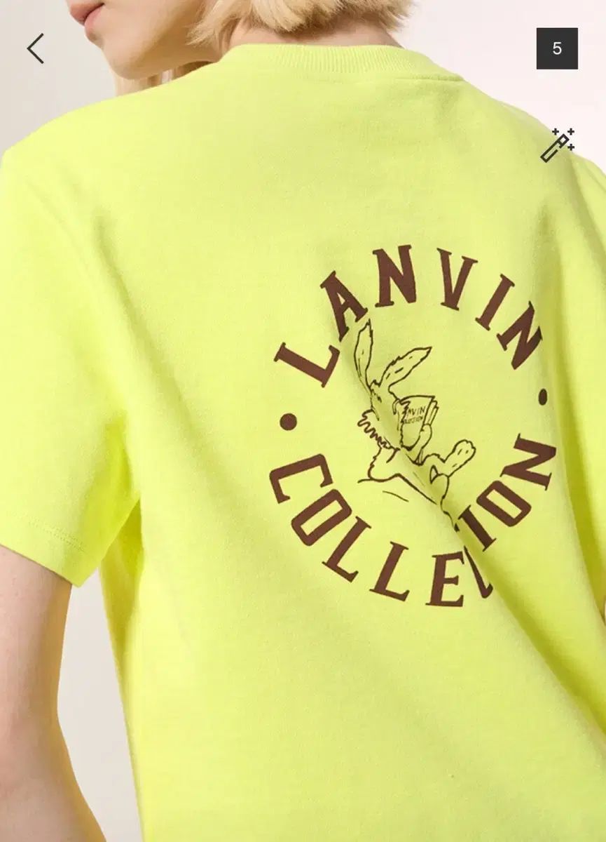  ハンサム ランバン LANVIN エンブレム ビーズ プリンティング うさぎ 半袖 Tシャツ 半袖(Tシャツ) Tシャツ カットソー