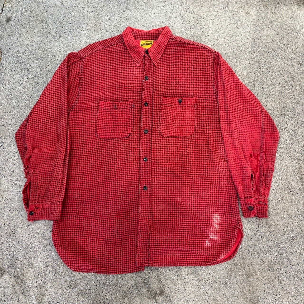 FROST PROOF 40s Flannel Shirt 16 With Gusset Good Fade