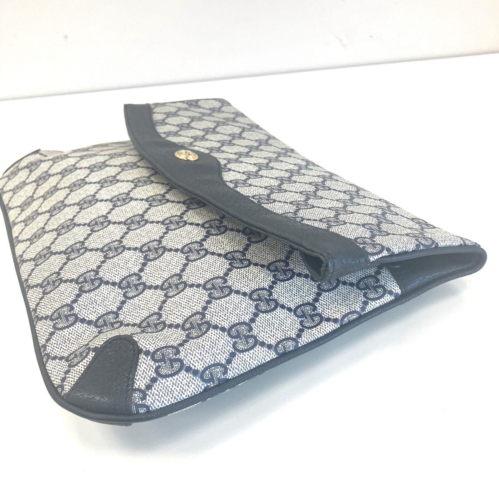 GUCCI グッチ GG柄 ネイビー クラッチバッグ A3205