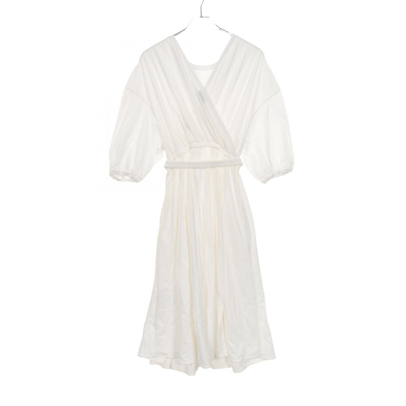 モンクレール MONCLER ワンピース 8I00011 ホワイト コットン ワンピース ベルト付 レディース Used B