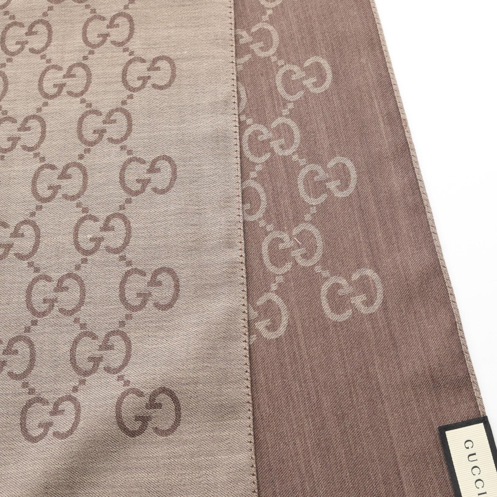 グッチ GUCCI ストール GG柄 1659043G6469664 ダークブラウン シルク  