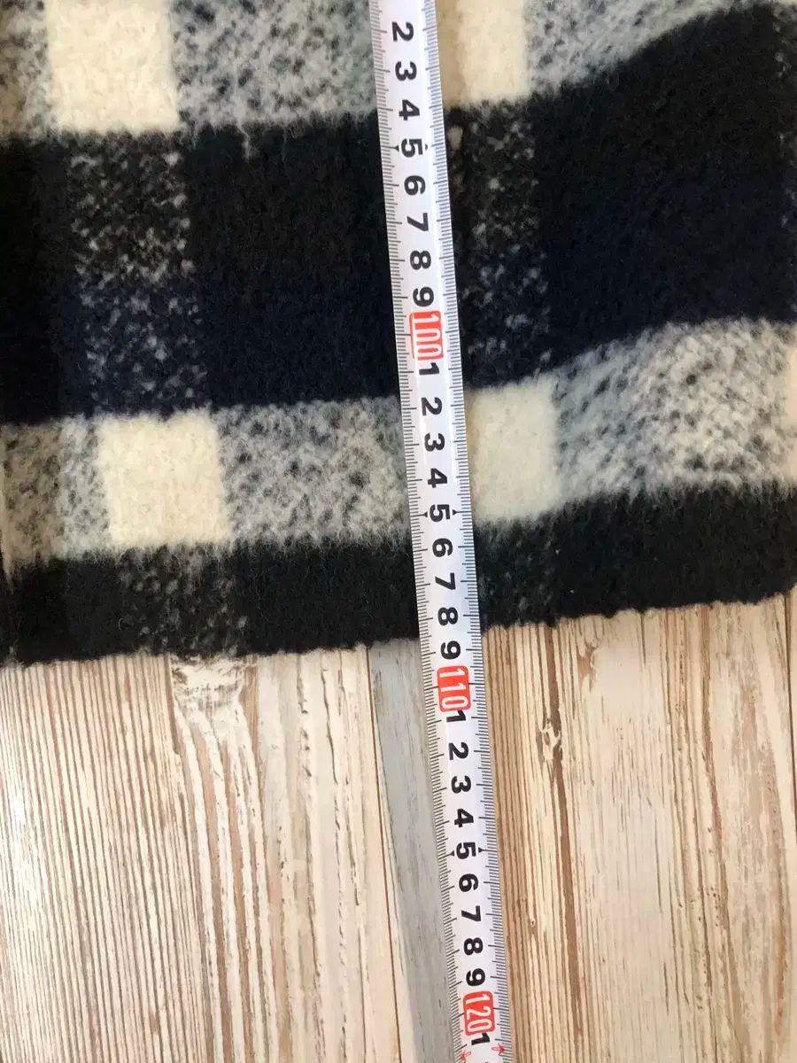 ブラック ホワイト CHECK ロング コート