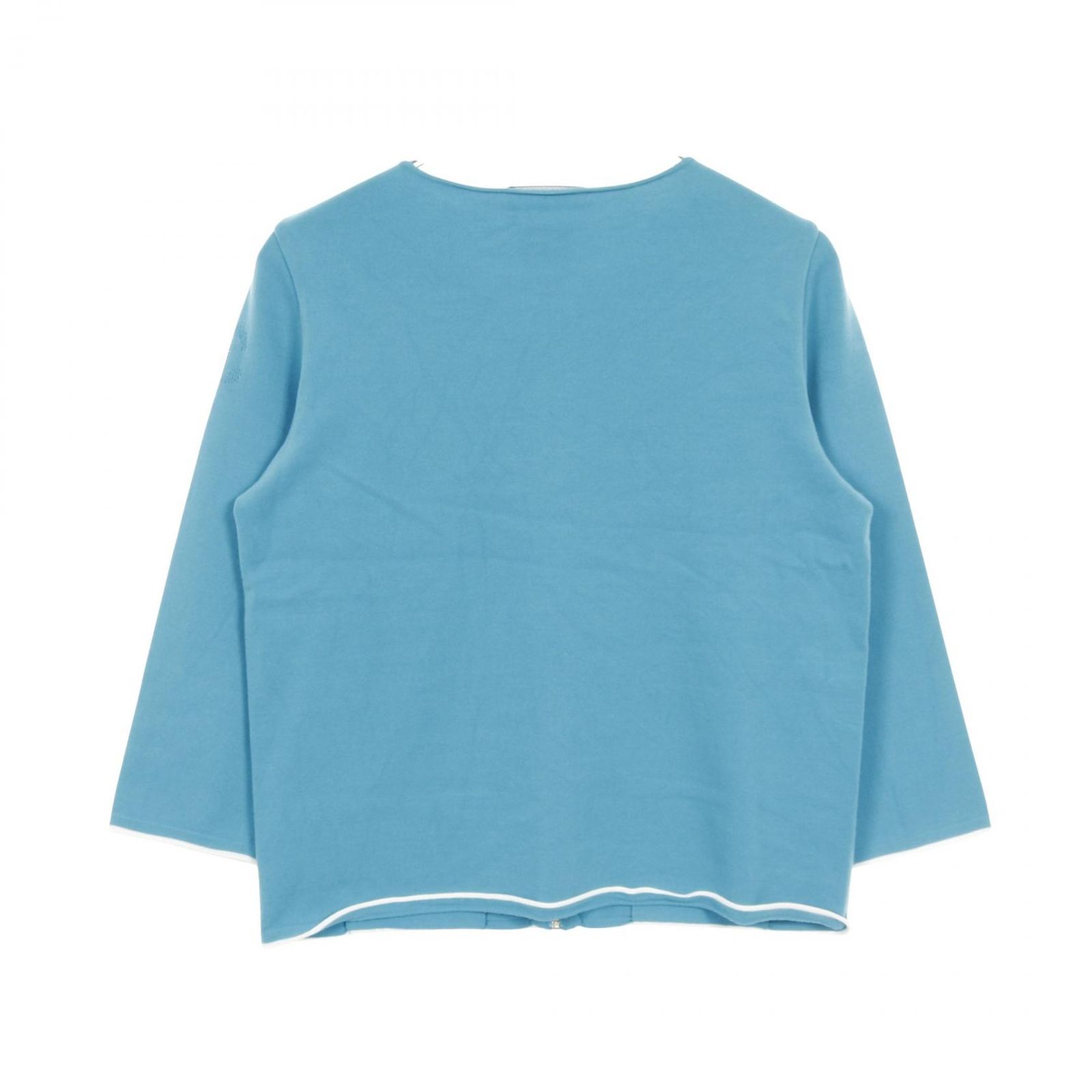 シャネル CHANEL カーディガン ココマーク ジップアップ ブルー レーヨン ジップ レディース A