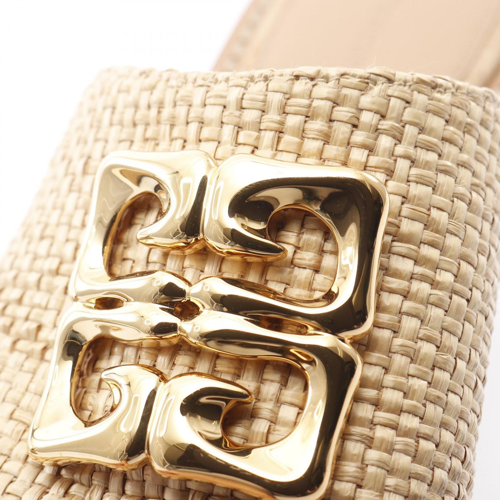 ラフィア スライドサンダル