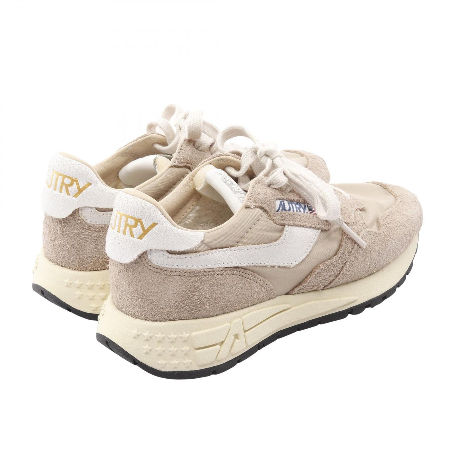 オートリー AUTRY スニーカー REELWIND ベージュ スウェード ナイロン REELWIND スニーカー ベージュ レディース Used A