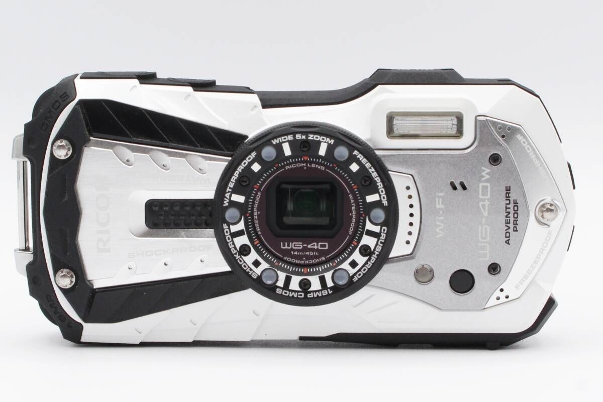  リコー RICOH WG 40 コンパクトデジタルカメラ 防水 ホワイト バッテリー ♯351 コンパクトデジタルカメラ デジタルカメラ
