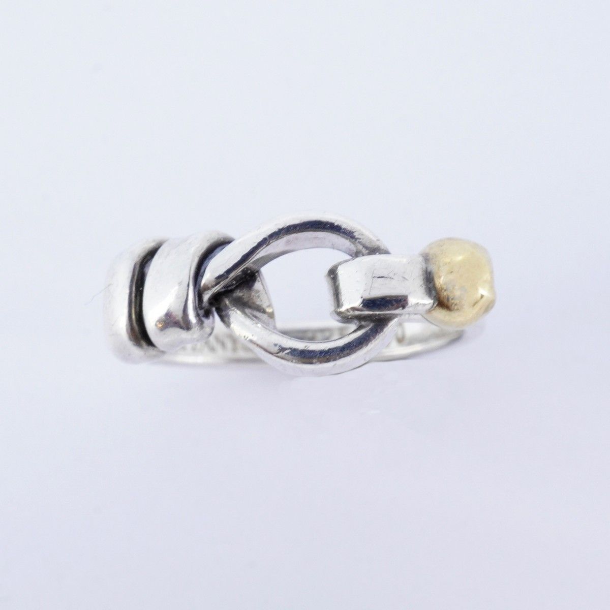 5jmb0690 ティファニー リング フック＆アイ K18YG イエローゴールド シルバー925 4.5号 レディース