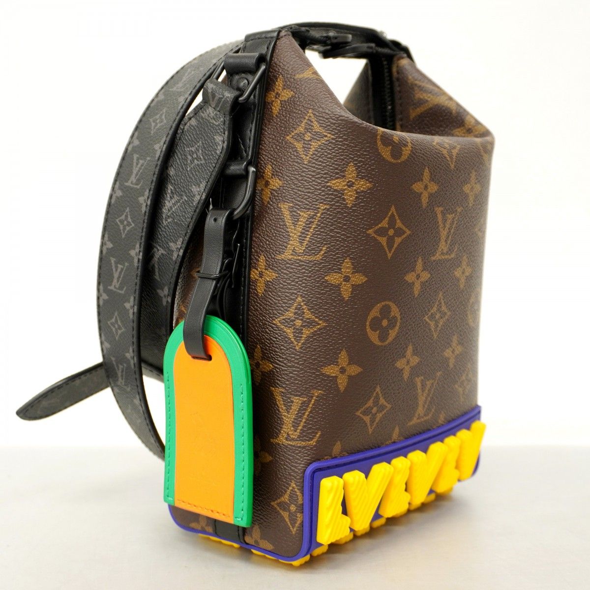 5ob0010-h ルイヴィトン ショルダーバッグ モノグラム モノグラム エクリプス LVラバー クルーザーメッセンジャー M57966 ブラウン メンズ