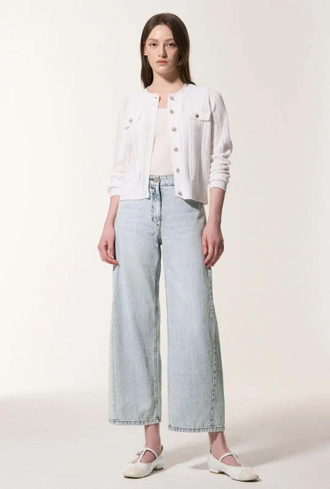 The マイン 2025 ウォッシュド ワイド デニム パンツ 61-90 サイズ