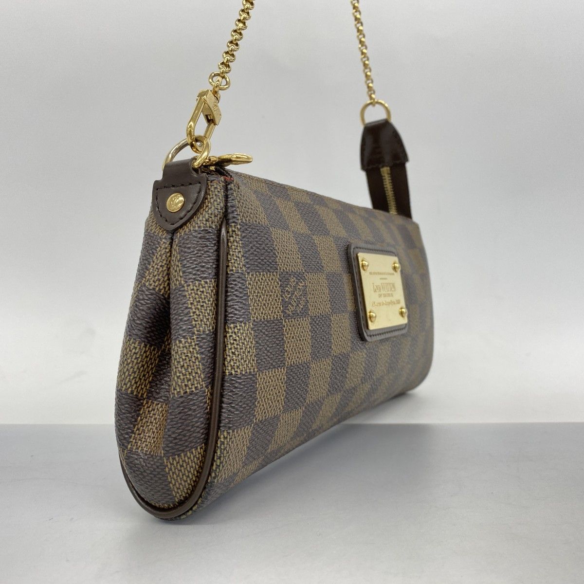5ob0043-h ルイヴィトン ポーチ ダミエ エヴァ N55213 エベヌ レディース
