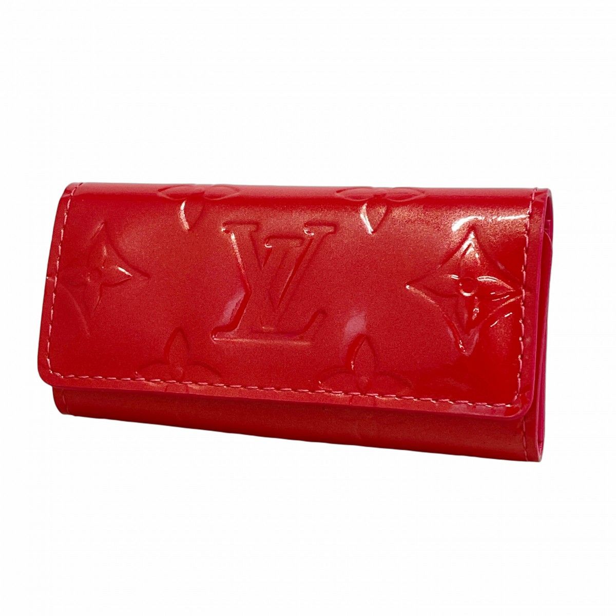 5ob0090 ルイヴィトン キーケース ヴェルニ ミュルティクレ4 M9145F フランボワーズ レディース