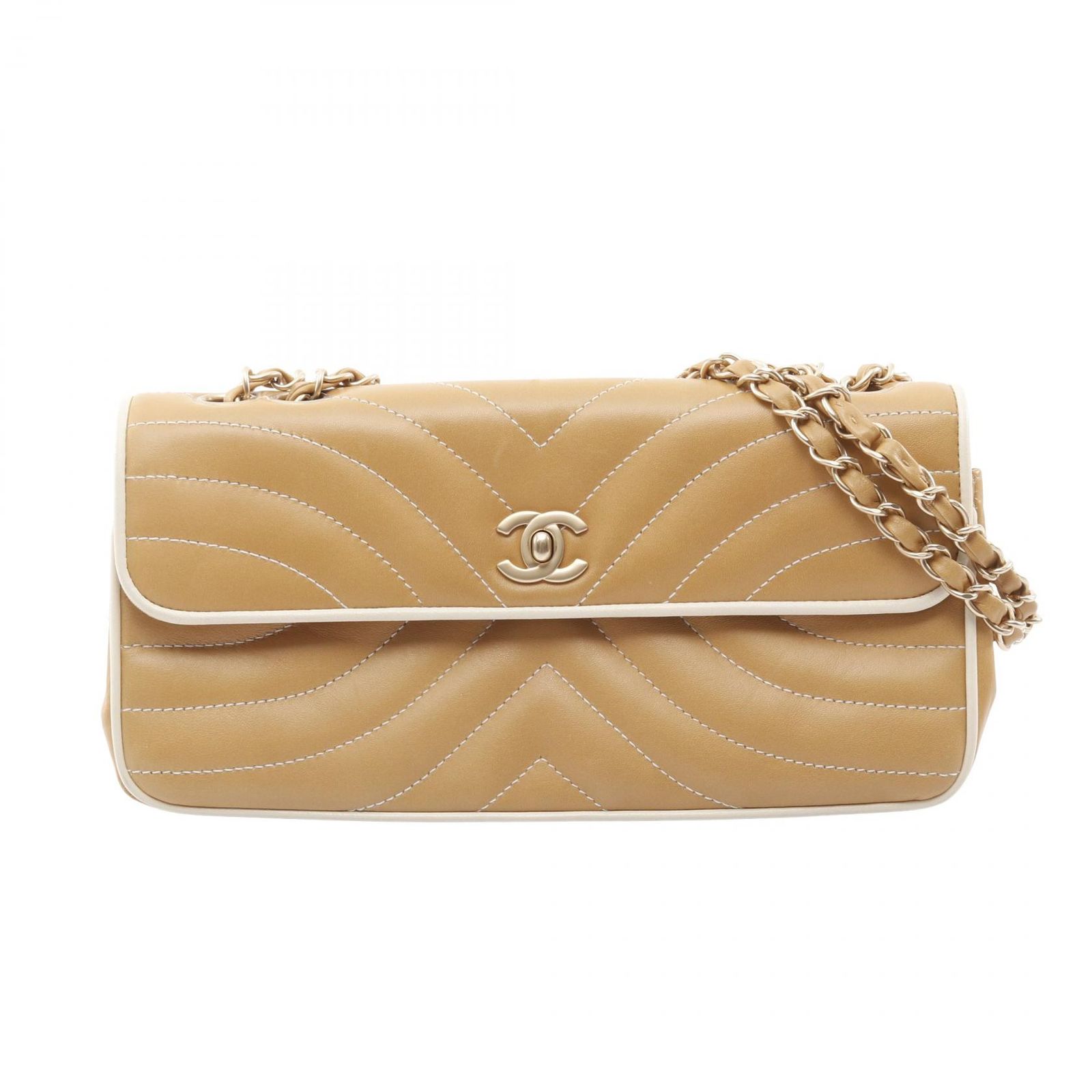 CHANEL シャネル ウェーブステッチ ココマーク ショルダーバッグ