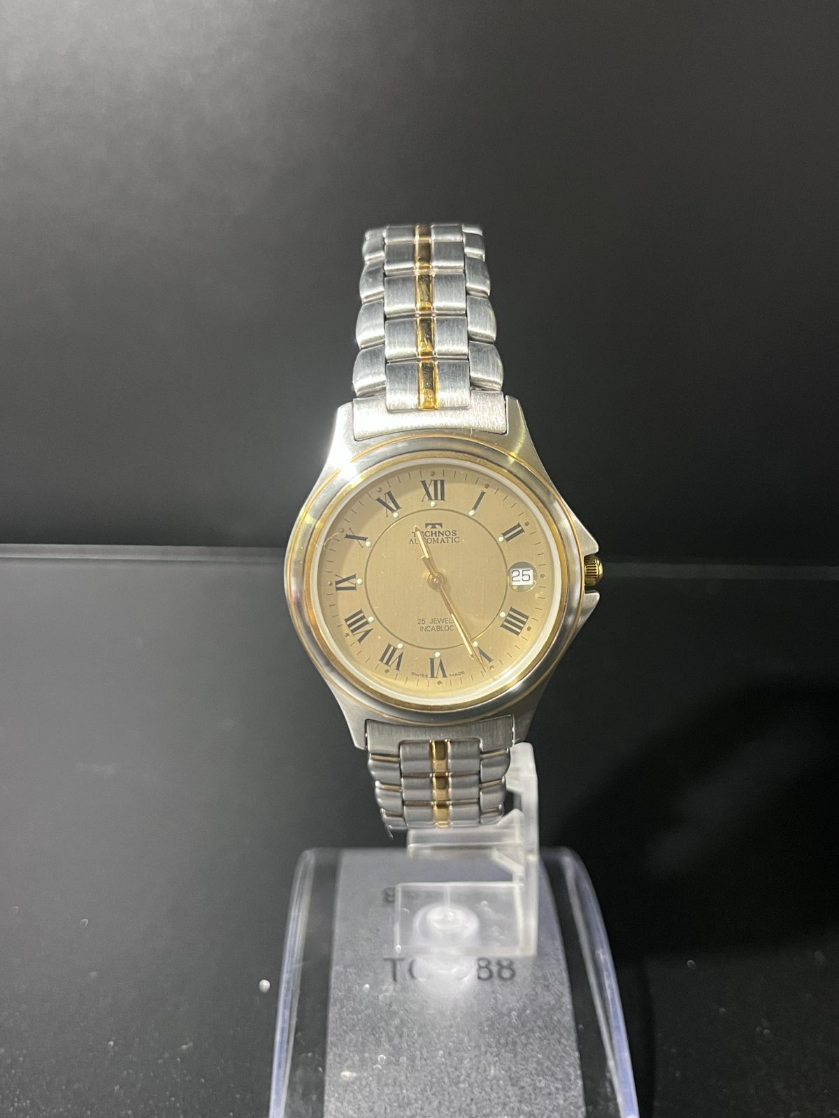 テクノス AT時計 裏スケ