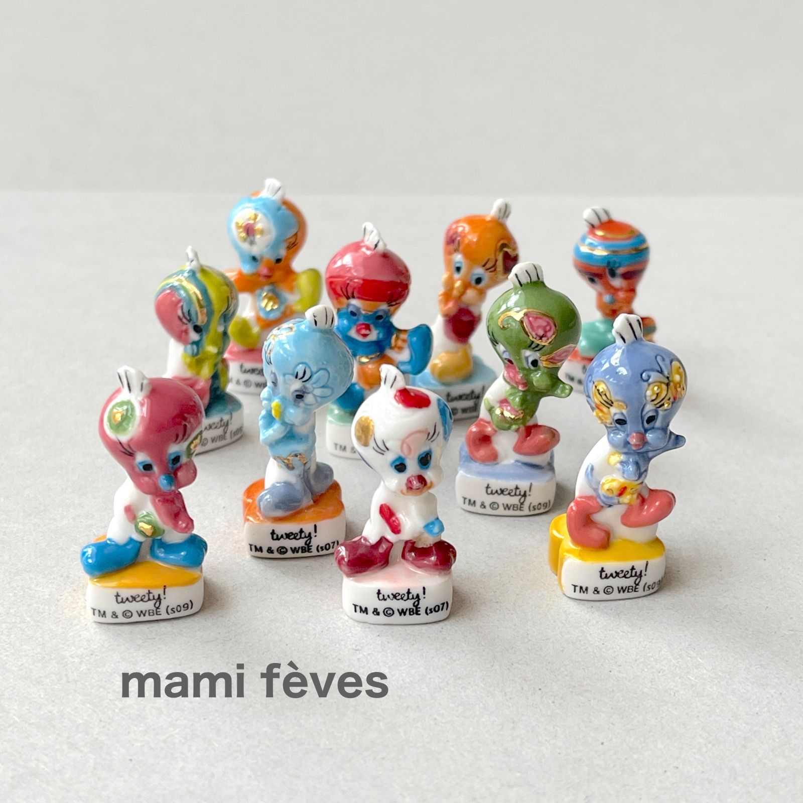 フェーヴ トゥイーティー ファッションスター 10個 フランス フェーブ ミニチュア陶器