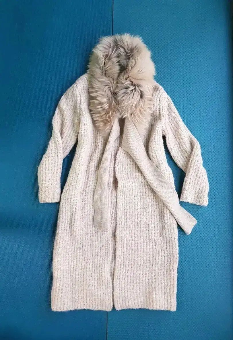 OBZEE コート 厚手 ニット カーディガン リアルベージュ 窮屈感なく ルーズフィット