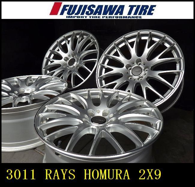 【3011】A送料無料RAYS HOMURA 2x919x8.5J 5穴 PCD114.3 +384本