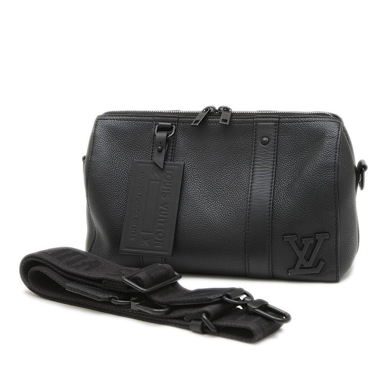 ルイ･ヴィトン LVアエログラム シティキーポル ショルダーバッグ レザー ノワ