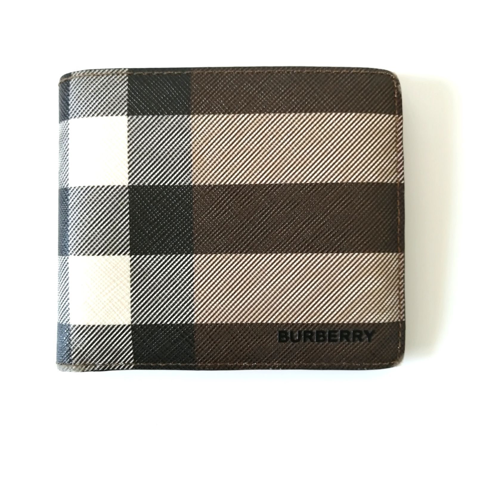 バーバリー BURBERRY 折り財布 二つ折り財布 チェック ブラウン系 189