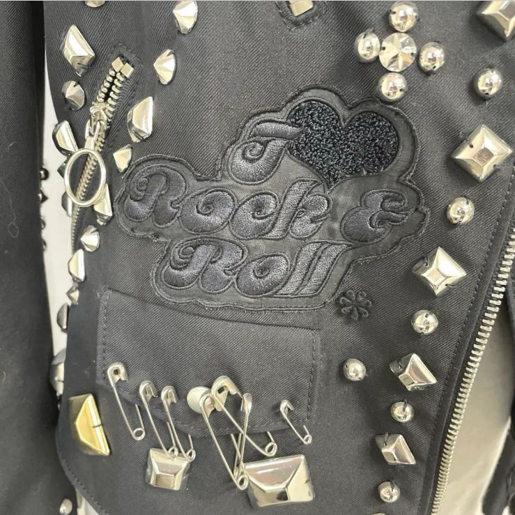 MOSCHINO モスキーノ ジャケット ライダース スタッズ 黒 - メルカリ