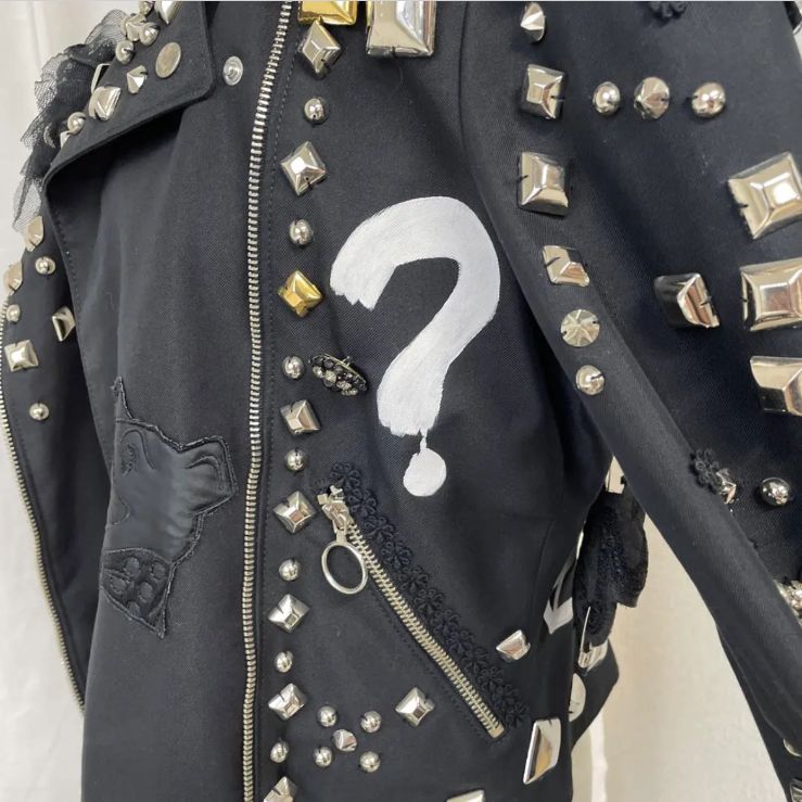 MOSCHINO モスキーノ ジャケット ライダース スタッズ 黒 - メルカリ