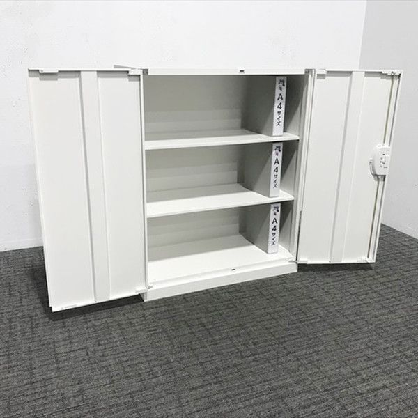 両開き書庫 クウォール 生興 ホワイト