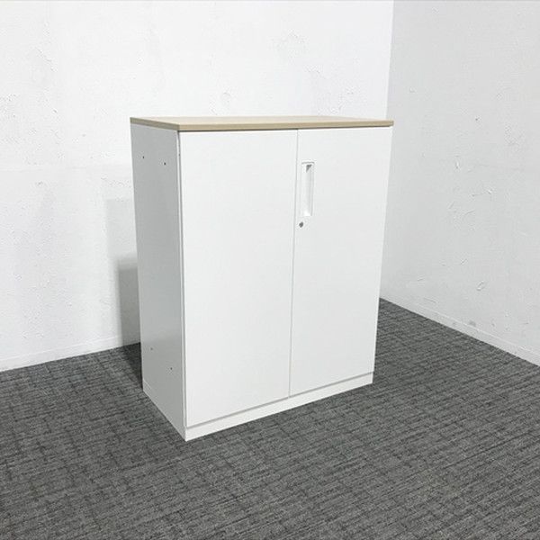 両開き書庫 エディア シングルベース型 天板付 コクヨ ホワイト