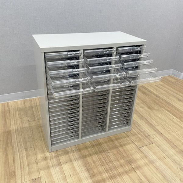 プラス トレイキャビネット クリアーケースキャビネットCN A4対応 エルグレー