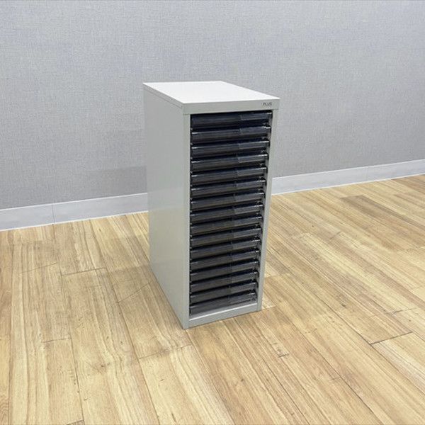 トレイキャビネット クリアーケースキャビネットCN A4対応 プラス エルグレー