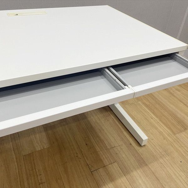 平デスク 平机 スカエナ Sタイプ 引き出し付 W1100 内田洋行 ウチダ ピュアホワイト MARWIL-DEMENAGEMENTS_CH