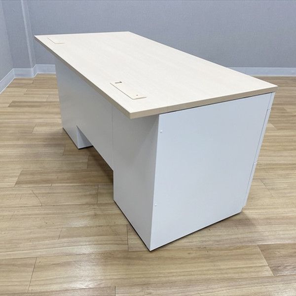 両袖デスク オフィスデスク デュエナ Sタイプ W1400 イナバ ナチュラルウッド