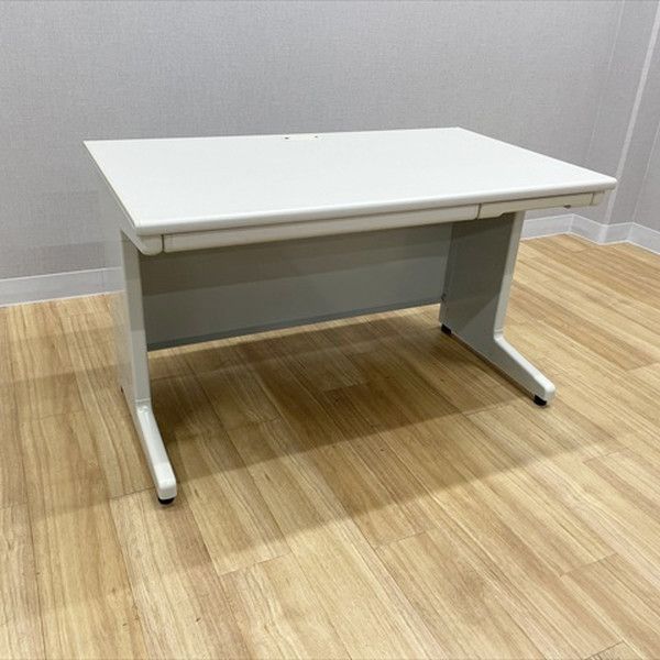 平デスク 平机 LAタイプ オフィスデスク 引出し付 W1200 プラス エルグレー