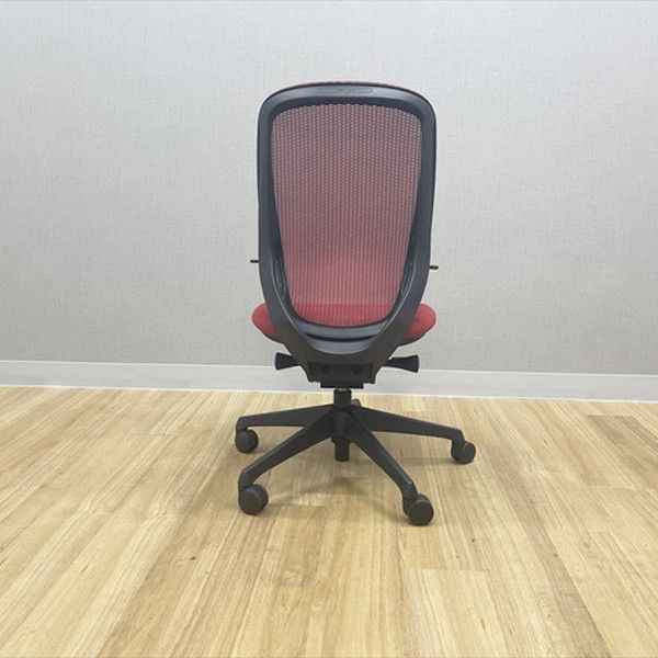 オカムラ シルフィー ハイバック メッシュタイプ オフィスチェア 肘無 レッド